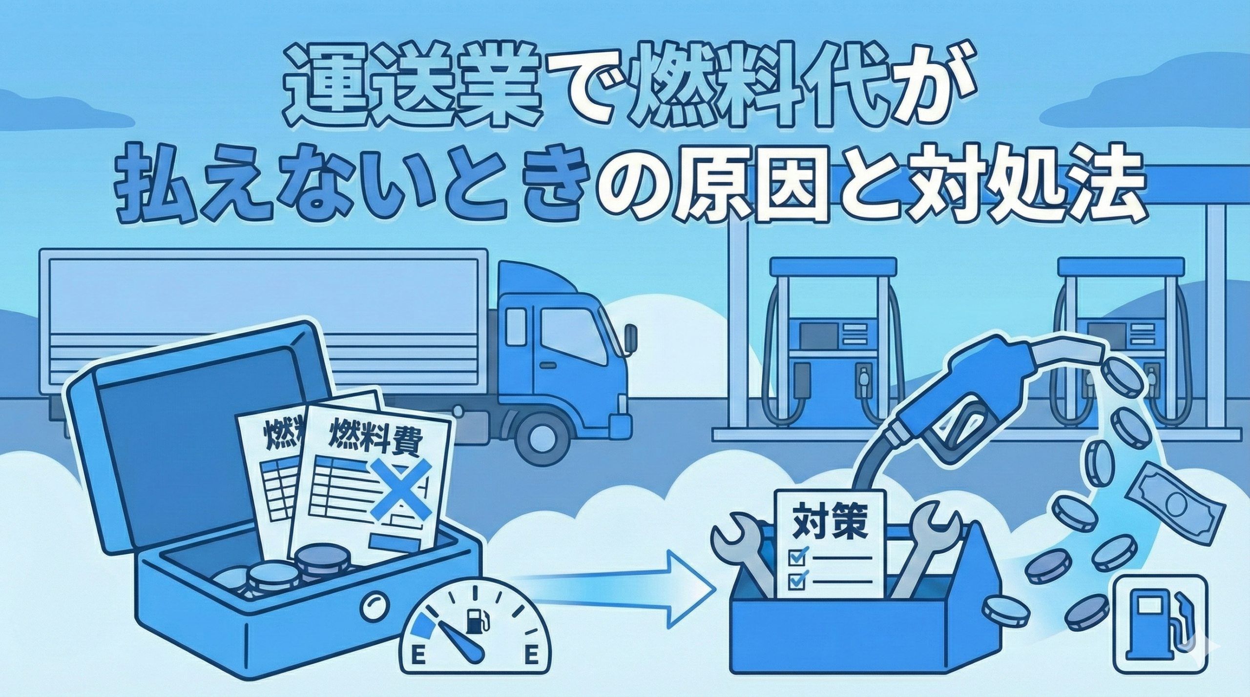 運送業で燃料代が払えないときの原因と対処法