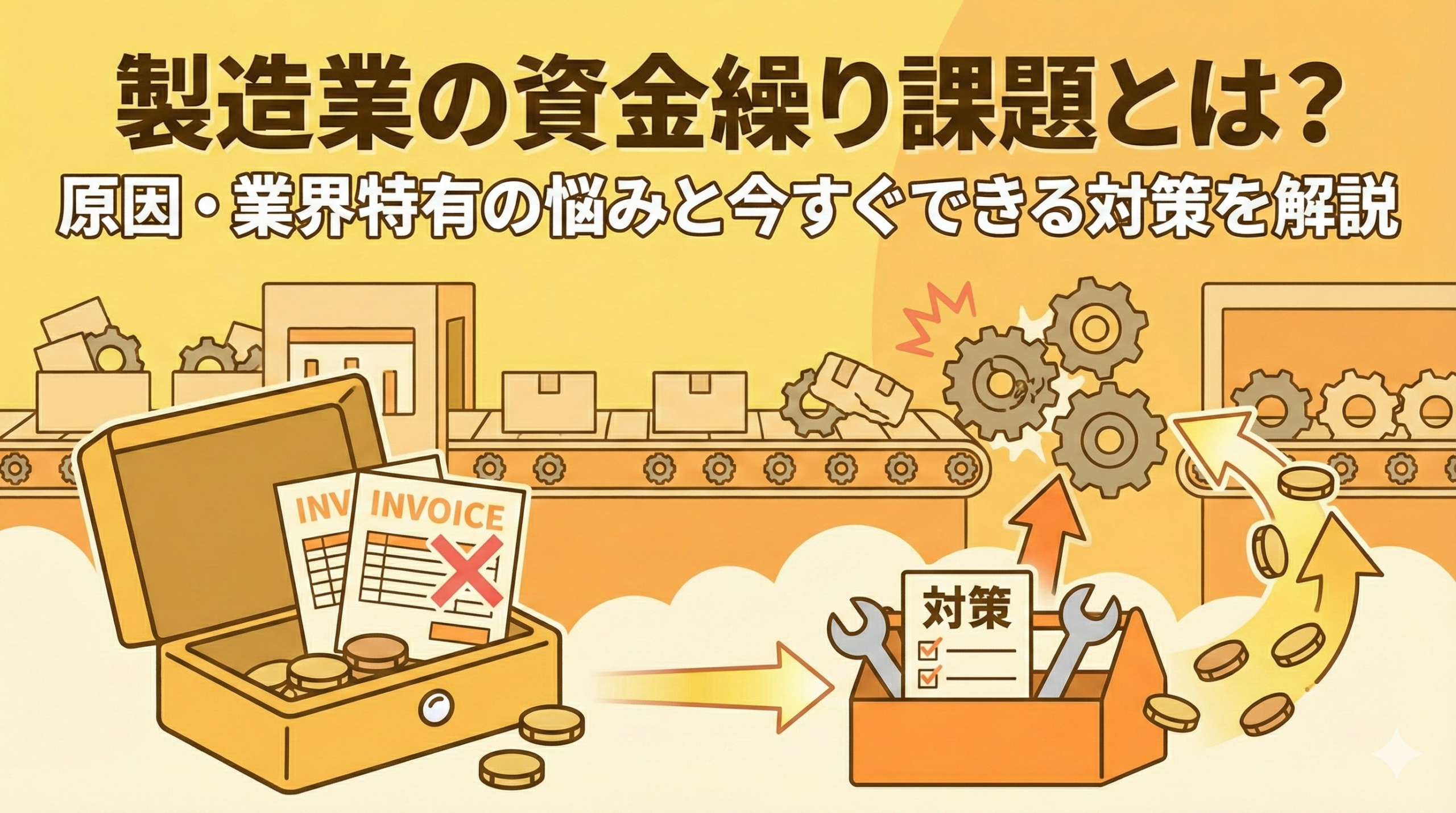 製造業の資金繰り課題とは？原因・業界特有の悩みと今すぐできる対策を解説