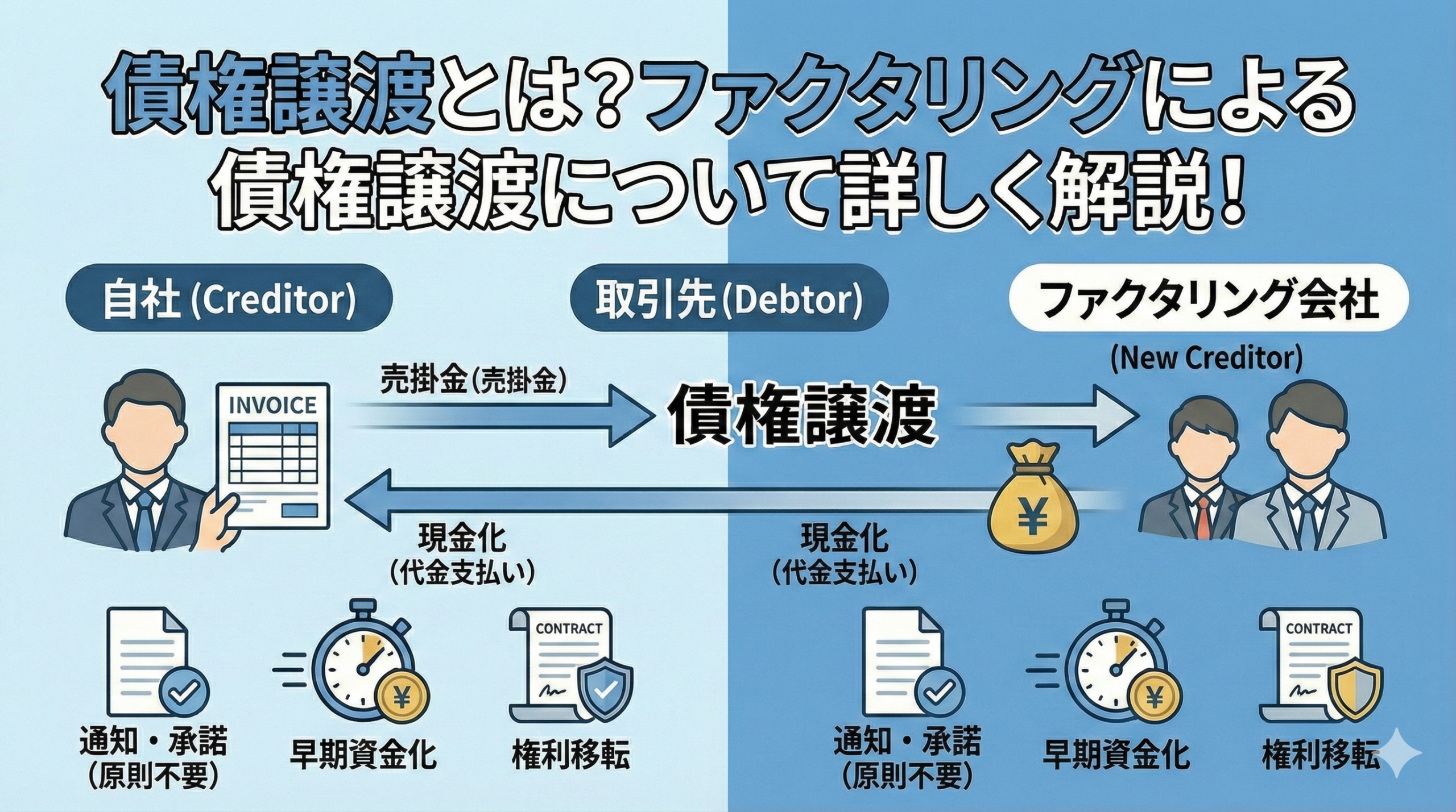 債権譲渡とは？ファクタリングによる債権譲渡について詳しく解説！