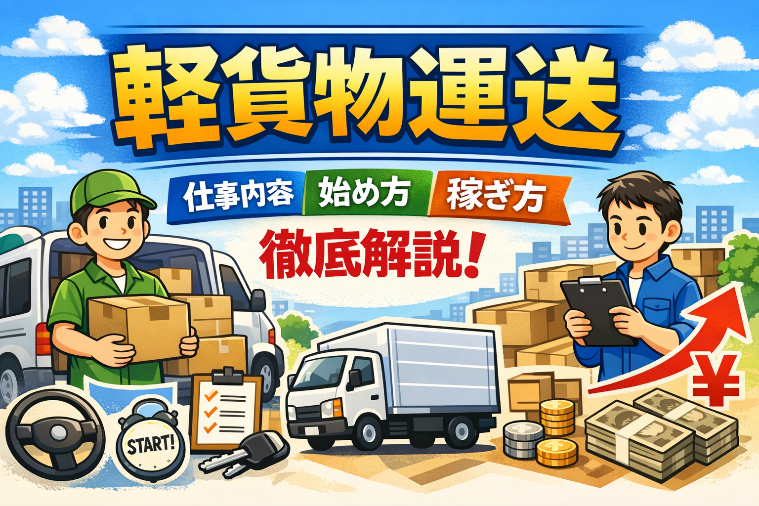 軽貨物運送とは？仕事内容・始め方・稼ぎ方を解説！