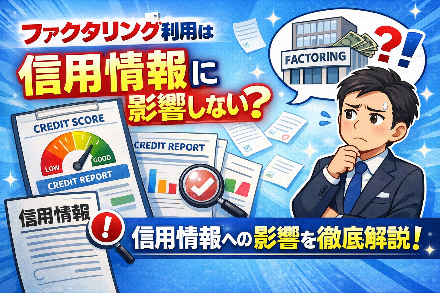ファクタリング利用は信用情報に影響しない？信用情報への影響を徹底解説！ 画像を作って