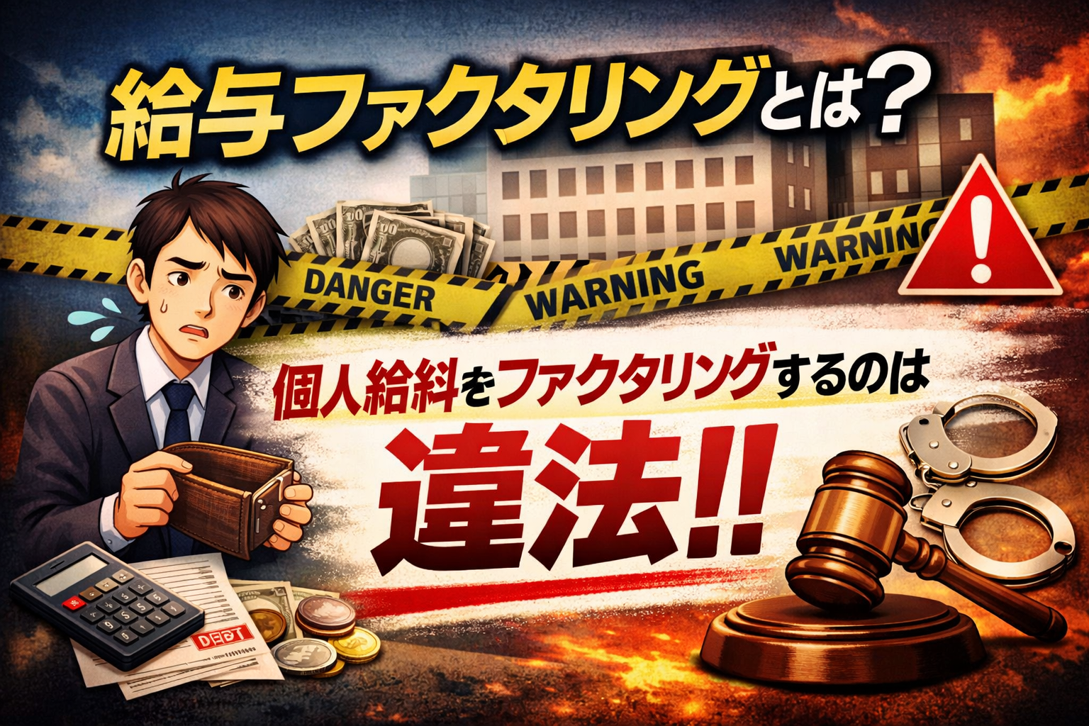 給与ファクタリングとは？個人給料をファクタリングするのは違法！！