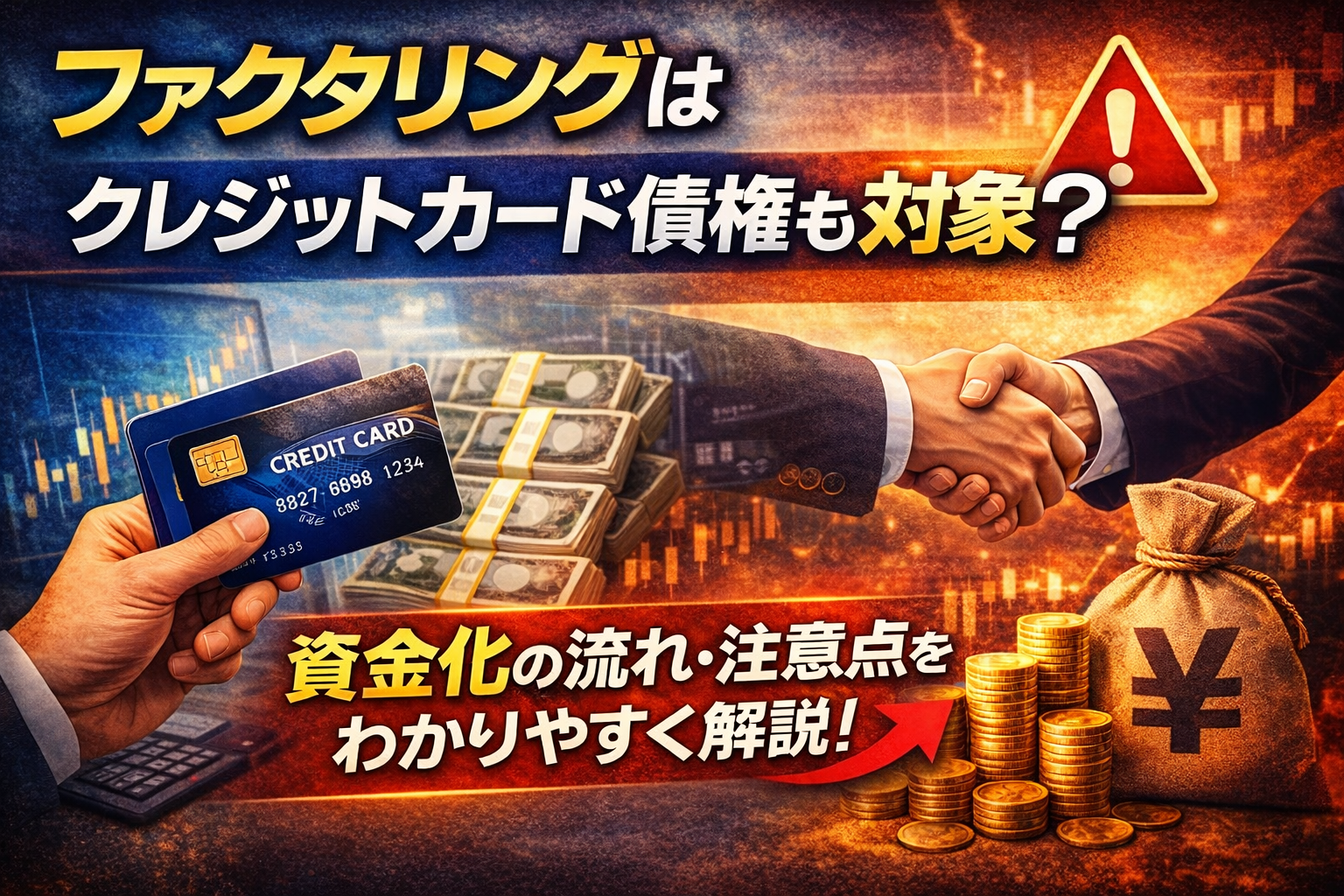 ファクタリングはクレジットカード債権も対象？資金化の流れと注意点を解説
